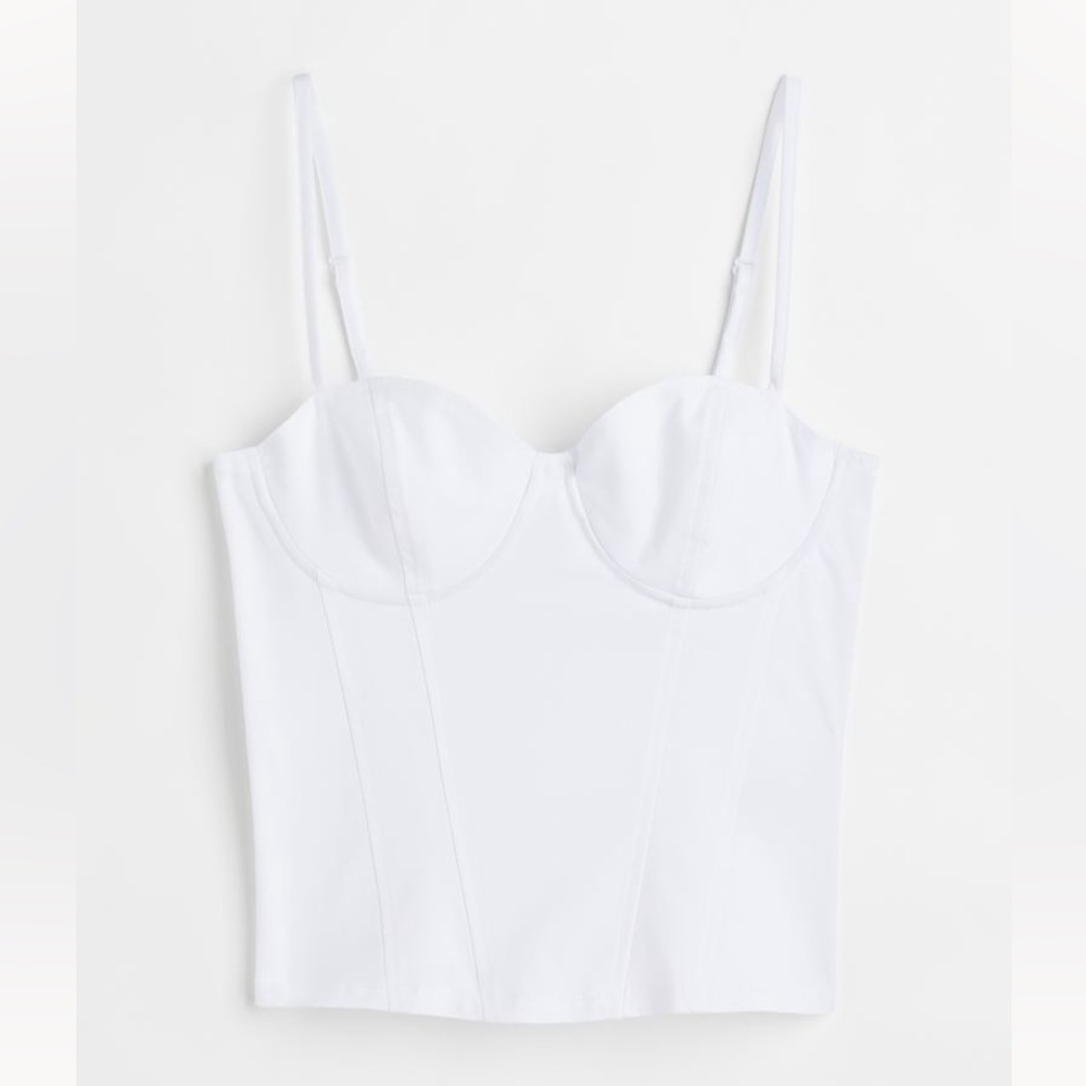 H&M Bustier cropped corset style tank top